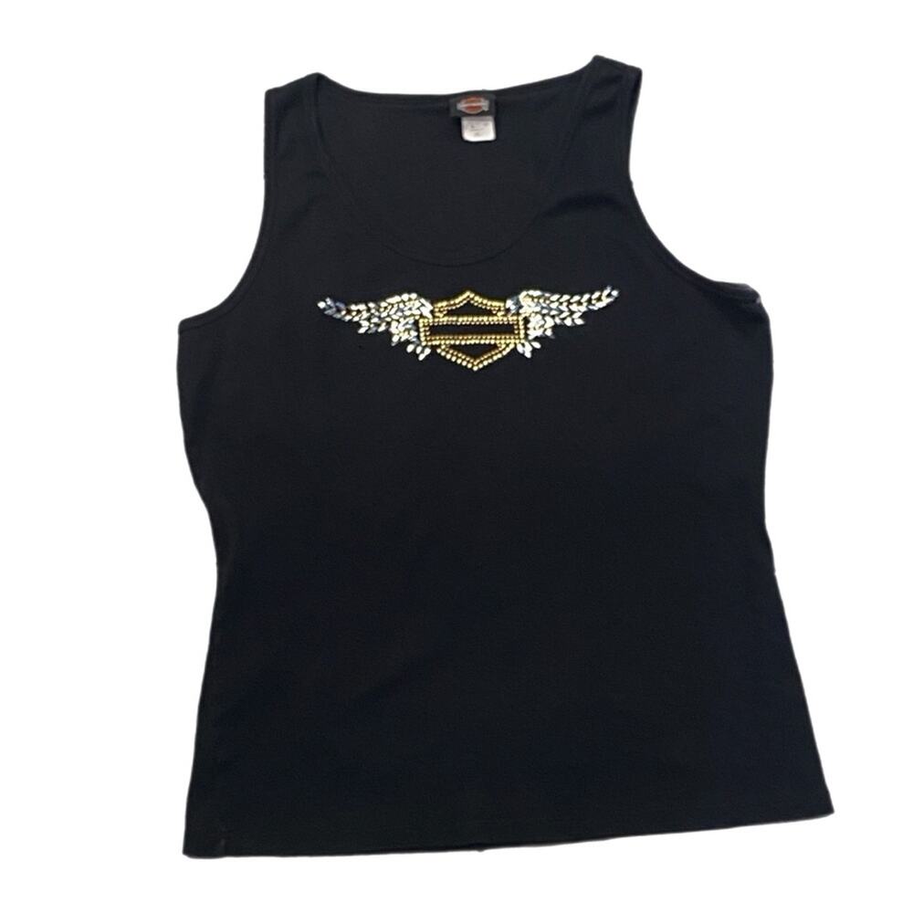 Harley Davidson Women’s Black Bedazzled Tank Top